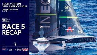 Louis Vuitton 37th America's Cup Race 5 Recap | Emirates Team New Zealand vs INEOS Britannia