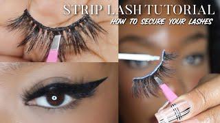 WHY YOUR STRIP EYELASHES WONT STAY ON | STRIP LASH TUTORIAL | Zahria Shantí