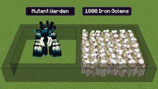 Mutant Warden VS 1000 Iron Golems