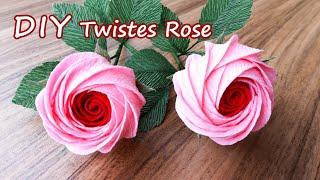 Twisted Rose Paper Flower #2 / Handmade Gift Ideas / Góc nhỏ Handmade