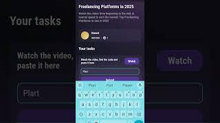 Freelancing platform in 2025 tapswap video code  Freelancing platform in 2025 tapSwap code | #taps