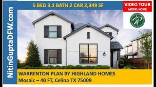 Mosaic Homes For Sale | Celina, Tx Real Estate | Warrenton Plan Highland Homes Video Tour