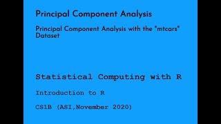 Principal Component Analysis of Car Features from the 1974 Motor Trend Magazine