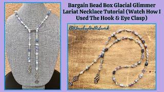 Beaded Lariat Necklace Tutorial With Bargain Bead Box Glacial Glimmer #jewelry #beads #diy #necklace