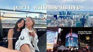 NEW YORK VLOG Pt. 2  music festivals, seeing Dua Lipa, roof top party | @TheresaTrends