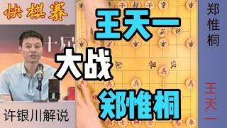 许银川：高手高手～快棋赛郑惟桐妙手绝杀王天一