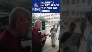 NR Narayana Murthy & Sudha Murty Arrive At A Polling Station To Vote | Lok Sabha Polls | N18S