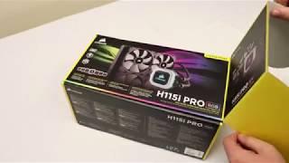 Corsair H115i Pro RGB AIO CPU cooler UNBOXING