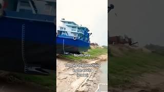 NORTH SEA SCARIEST BIG SHIP LAUNCHES ! #scary #bigship #northsea #ocean #shorts