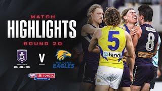 Fremantle v West Coast Eagles Highlights | Round 20, 2024 | AFL