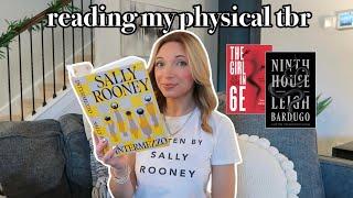 Getting through my physical tbr: reading vlog! 