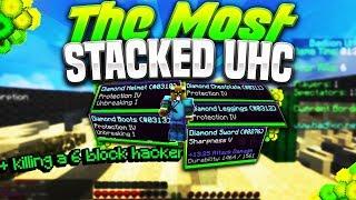 the MOST stacked UHC I HAVE EVER PLAYED (Killing a 6 block hacker)