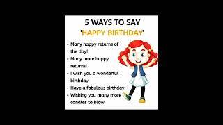 MindSpark 4U!Upgrade Your English: 5 Unique Ways to Say "Happy Birthday" * Sound Smarter: 5 Advanced