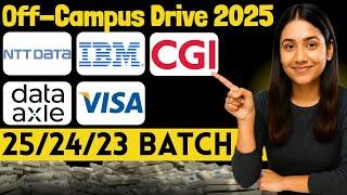  Top 5 Off-Campus Drives 2025 – IBM, VISA, NTT DATA & More | Freshers Apply Now!