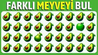 Farklı Emojiyi Bul !  MEYVE Özel Bölüm ! Emoji Bulmaca 