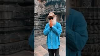 Sadhguru at Chennakeshava Swamy temple in Belur, Karnataka