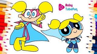 Coloring Powerpuff Girls Rowdyruff Boys Brick Boomer Butch Blossom Bubbles Dee Dee