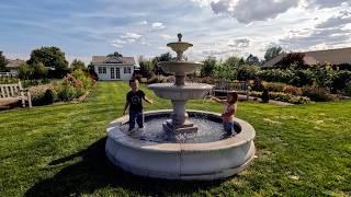 Setting Up the Most Glorious Fountain in the Cut Flower Garden!  ️ // Garden Answer