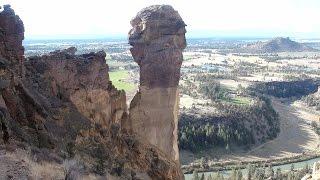 Drew Ruana redpointing Just Do It 5.14c at Smith Rock