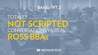 Michigan Ross BBA Students Discuss What Surprised Them During BA100