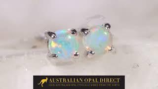 Gold Earrings, Green Earrings, Opal Stud Earrings - Australian Opal Direct | Worldwide Shipping