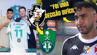 GRANDE PERDA! VEJA O MOTIVO QUE FEZ PAYET SE CHETEAR E DEIXAR O VASCO SEM FALAR NADA! VASCO NEWS