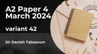 A2 BUSINESS - March 2024 - Paper 4