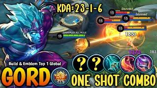 100% ONE SHOT COMBO!! Gord Super Broken Build Insane 23 Kills - Build Top 1 Global Gord