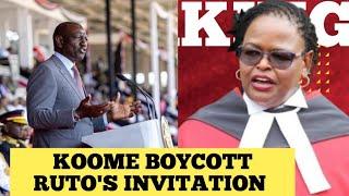 More Details Emerge Why CJ Martha Koome Boycotted Ruto's Invitation To MASHUJAA DAY |Stureh