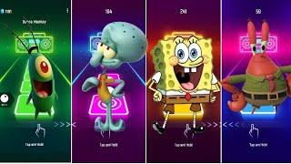 Tiles Hop Battle: Clash of the CharactersPlankton  Squidward  SpongeBob  Mr. Krabs Edm Rus