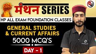 General Knowledge, Science & Current Affairs - Day 1 | Manthan Series - For All Center & State Exams