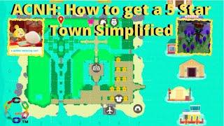 ACNH: How to Get a 5 Star Town Simplified