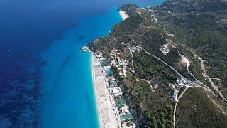 Best Beaches  Kathisma Beach, Lefkada Greece  Deep House Drone 4K Footage