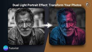 Dual Light Portrait Effect: Create Stunning Split Lighting with Canva!