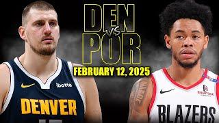 Denver Nuggets vs Portland Trail Blazers Full Game Highlights - February 12, | NBA Regular Season