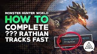 Monster Hunter World | How to Find '??? Rathian' Tracks Fast