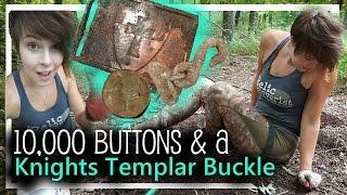 10K Buttons and a Knights Templar Buckle!! - Ditch the Metal Detector