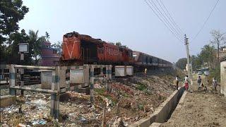 Alco rescuing DEMU train || Ahmadpur - Katwa DEMU passenger train | IR