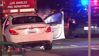 North Hills: LAPD shoot an injured suspect with non-lethal rounds after he barricades himself ...