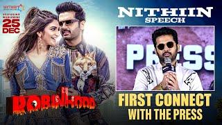 Nithiin Speech | Robinhood First Connect with the Press | Sreeleela | Venky Kudumula | GV Prakash