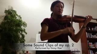 韓愷製琴工作室：Sound clips of my violin op. 2:  some barque musics