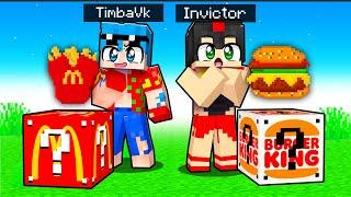 ¡LUCKY BLOCK de McDONALDS Vs BURGER KING!  Los COMPAS en MINECRAFT