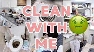 *SUPER DISGUSTING* CLEAN WITH ME! COMPLETE DISASTER CLEANING MOTIVATION! DAYS OF SPEED CLEANING!