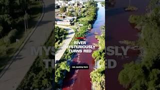 River mysteriously turns bright red