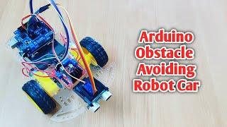 Arduino obstacle avoiding Robot car | Arduino ultrasonic sensor and L298N based self driving car