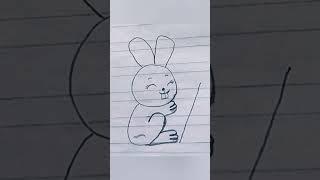 رسم ارنب  بطريقه سريعه وسهله #rabbit  #shorts