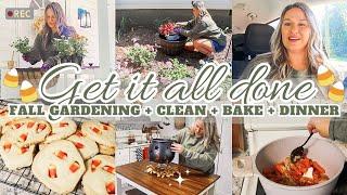 FALL CLEAN WITH ME + GARDENING + BAKING + DINNER | EXTREME CLEANING MOTIVATION | MarieLove