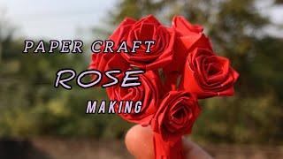 papper cutting rose making||handcrafted rose idea #rose #diy #art #ytshortsvideo