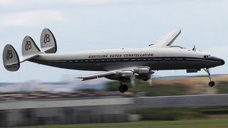 Spectacular Lockheed Super Constellation visual Approach - Paris Air Show 2013 ( HD )