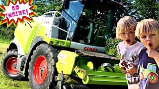 Epic Kids’ Adventure in a Combine Harvester